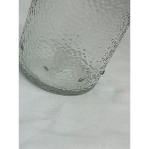 Vintage MCM Textured Glass Canister Jar Green Lid 10 Retro Kitchen Decor - Picture 4 of 8